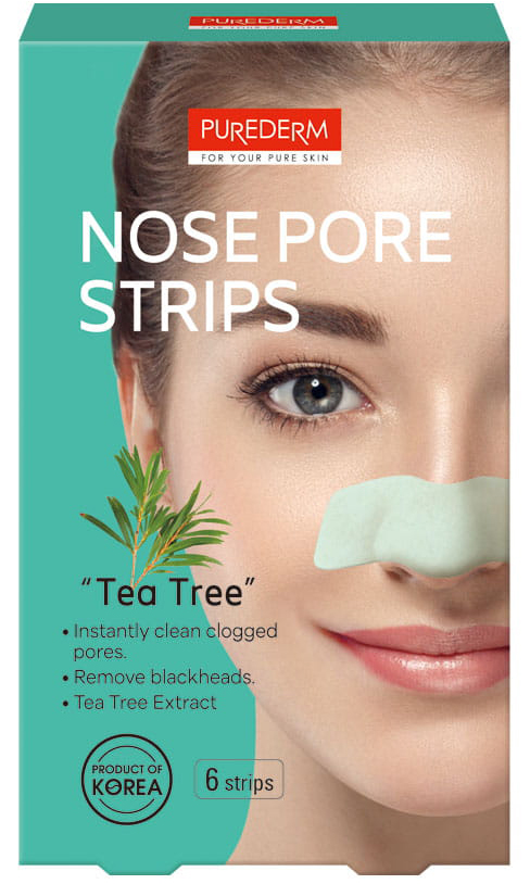 بيور دريم شرائح تنظيف الانف - Puredrem Nose Cleansing Strips (Tea Tree, 6PC)