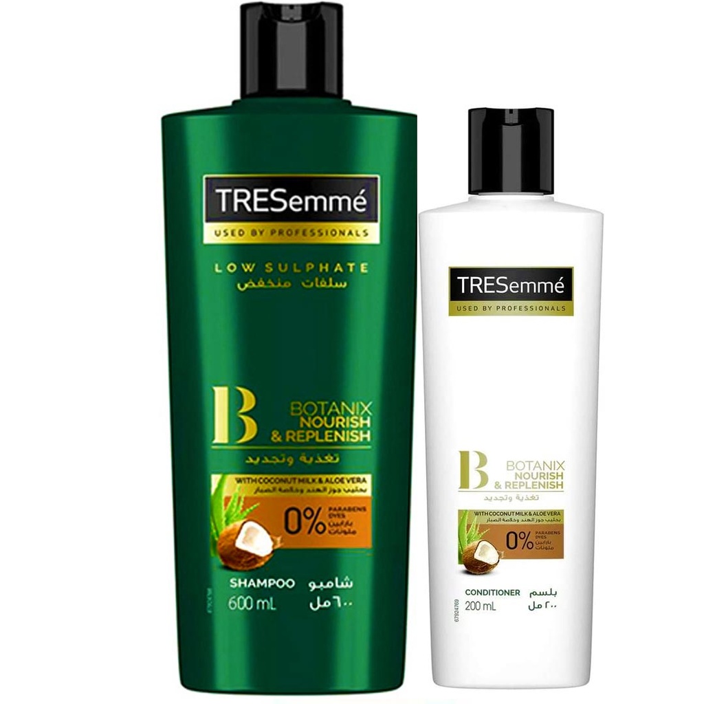 تريسمى شامبو و بلسم جوز هند و صبار - TRESemme Shampoo & Conditioner Coconut & Aloe Vera  (600ml+200ml)
