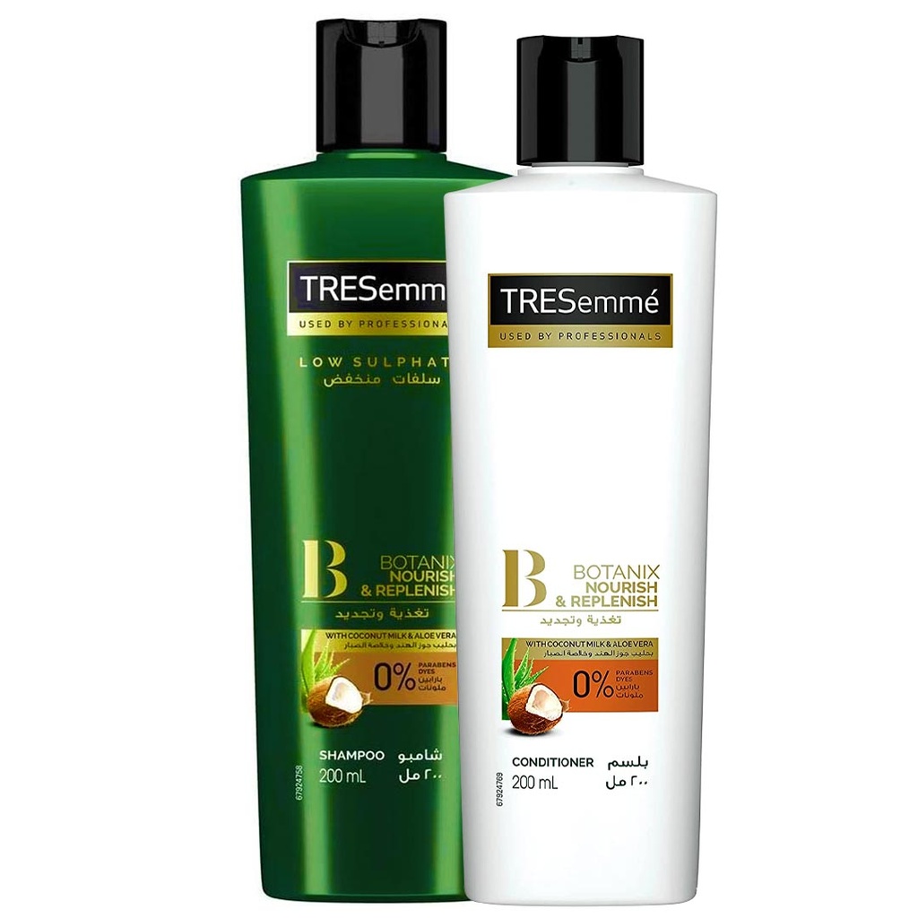 تريسمى شامبو و بلسم جوز هند و صبار - TRESemme Shampoo & Conditioner Coconut & Aloe Vera  (200ml+200ml)