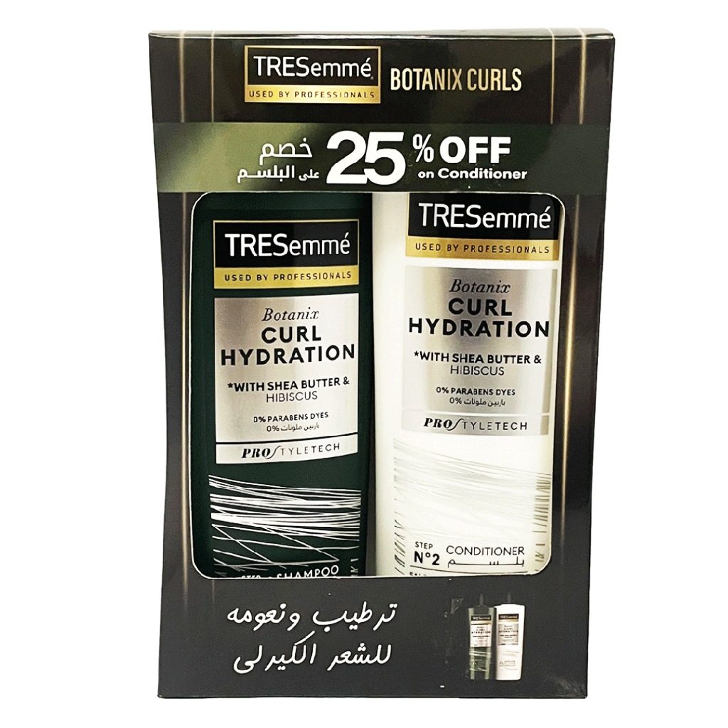 تريسمى شامبو و بلسم زبدة شيا و الكركديه خصم 25% - TRESemme Shampoo & Conditioner Shea Butter & Hibiscus Offer 25% (400ml+400ml)
