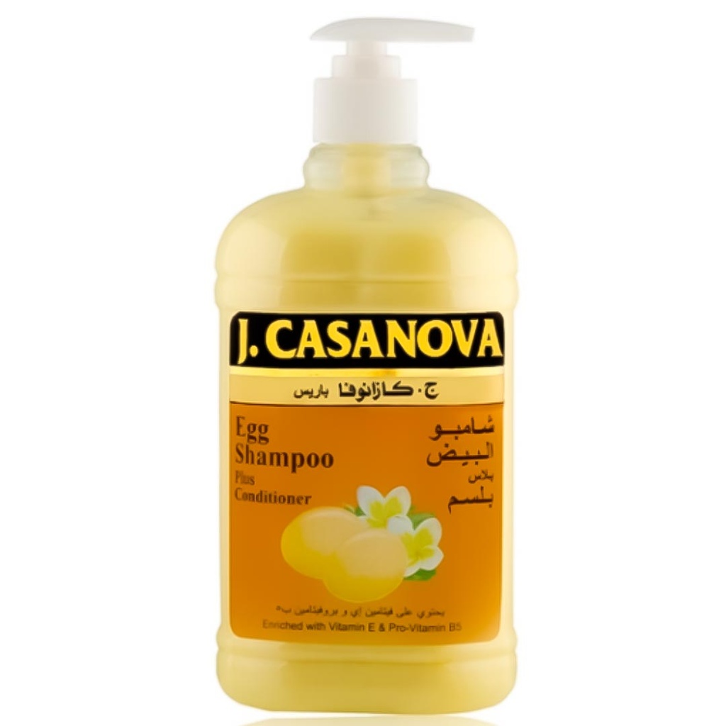 ج. كازانوفا شامبو - J. Casanova Shampoo 600ml (600ml, Eggs)