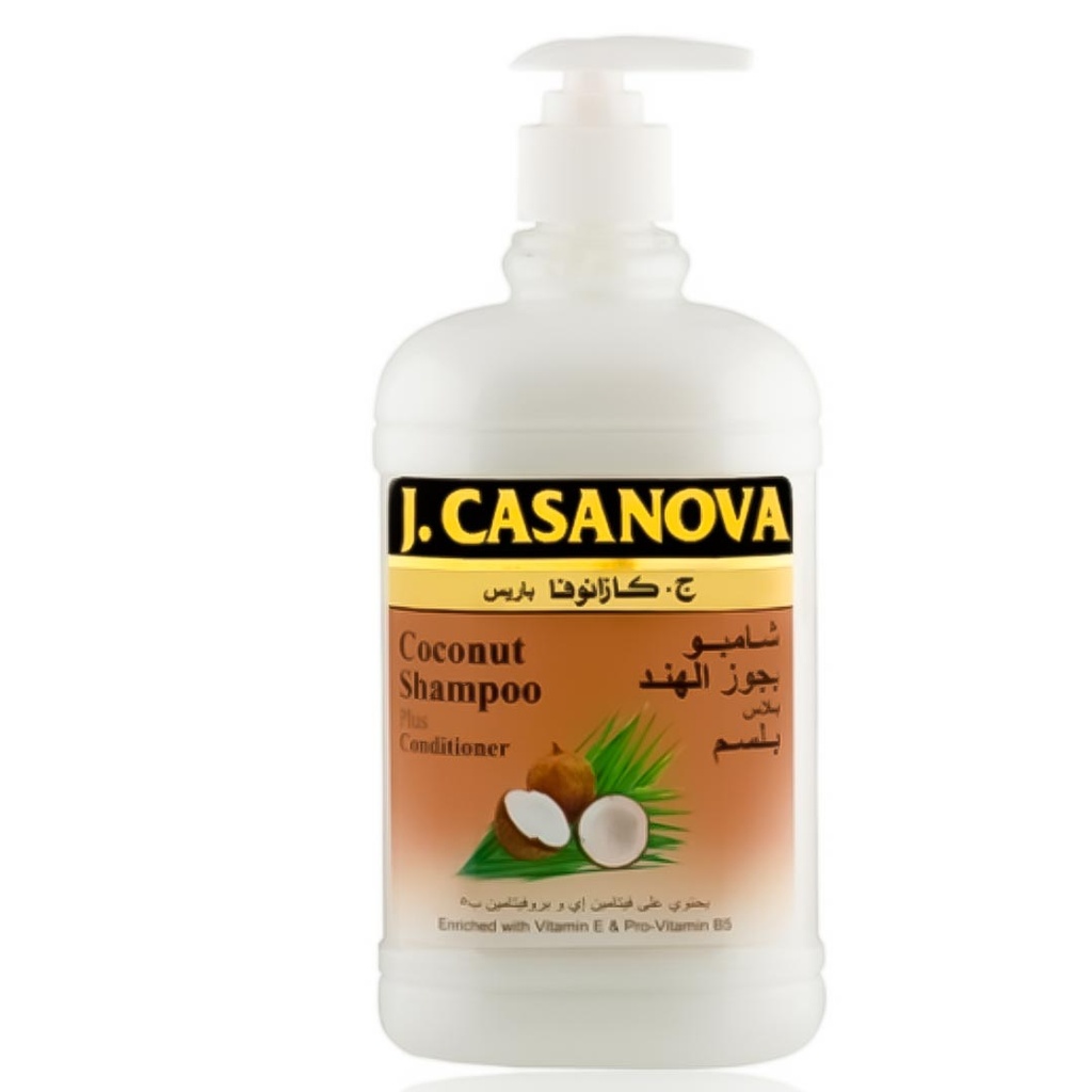 ج. كازانوفا شامبو - J. Casanova Shampoo 600ml (600ml, Coconut)