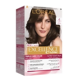 لوريال صبغة - Loreal Color (Excellence, 48ml, brouwn 4, without)