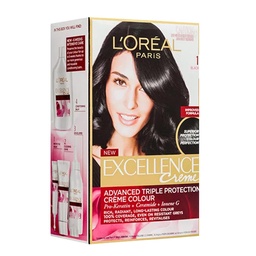 لوريال صبغة - Loreal Color (Excellence, 48ml, Black 1, without)
