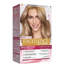 لوريال صبغة - Loreal Color (Excellence, 48ml, Light gray blond 8-1, without)