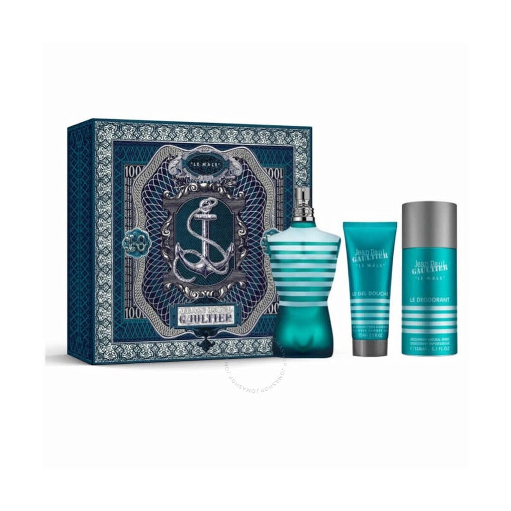 جان بول لو مال طقم - Jean Paul Le Male Set EDT-M (125ml+150ml+75ml)