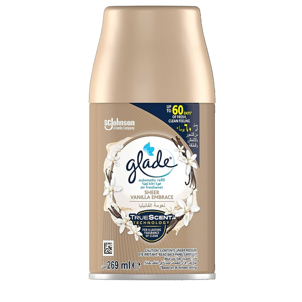 جليد ملطف جو غيار - Glade Air Freshener Spare (269ml, Sheer Vanilla Embrace)