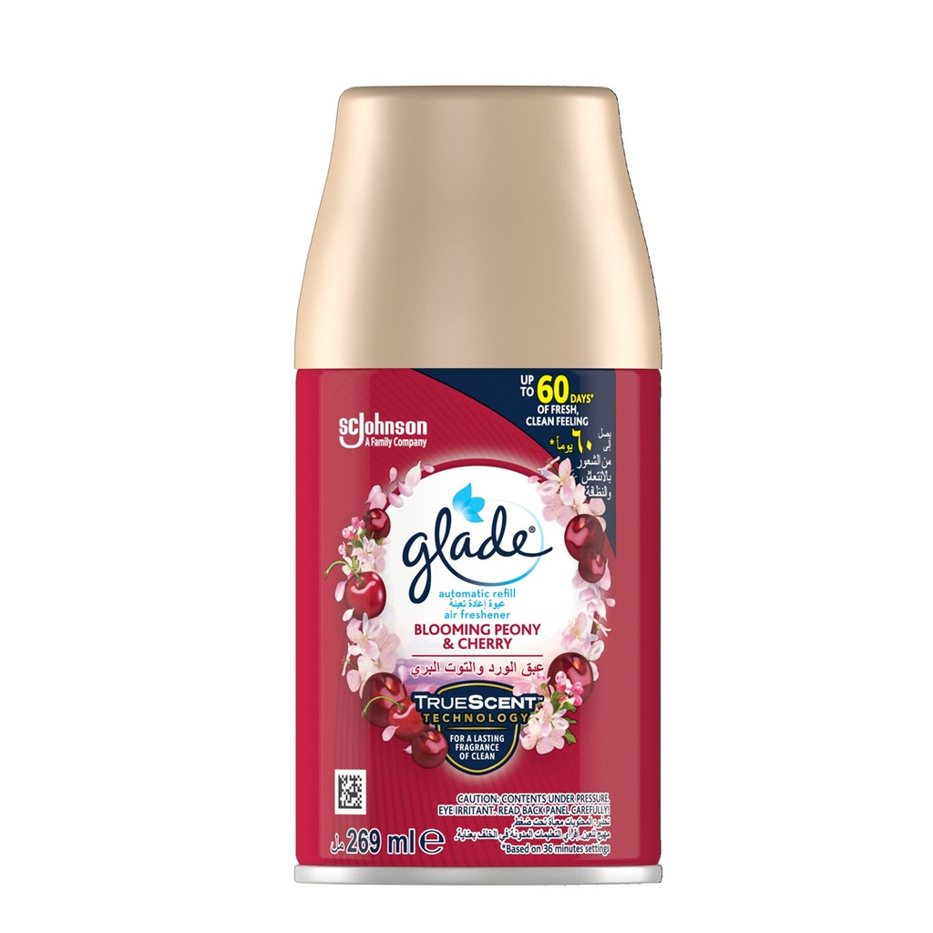 جليد ملطف جو غيار - Glade Air Freshener Spare (269ml, Blooming Peony&Cherry)