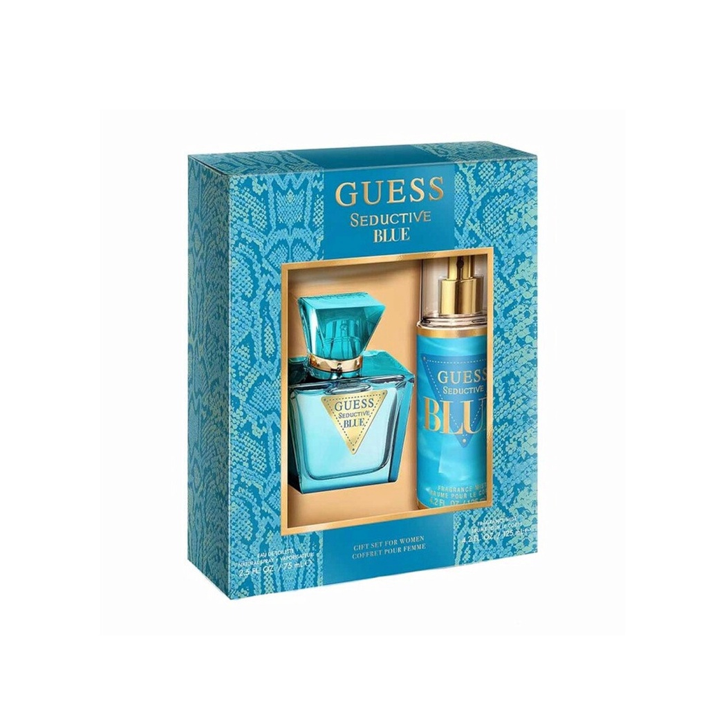 جيس سيدكتف بلو طقم - Guess Seductive Blue Set EDP-W (75ml+125ml)