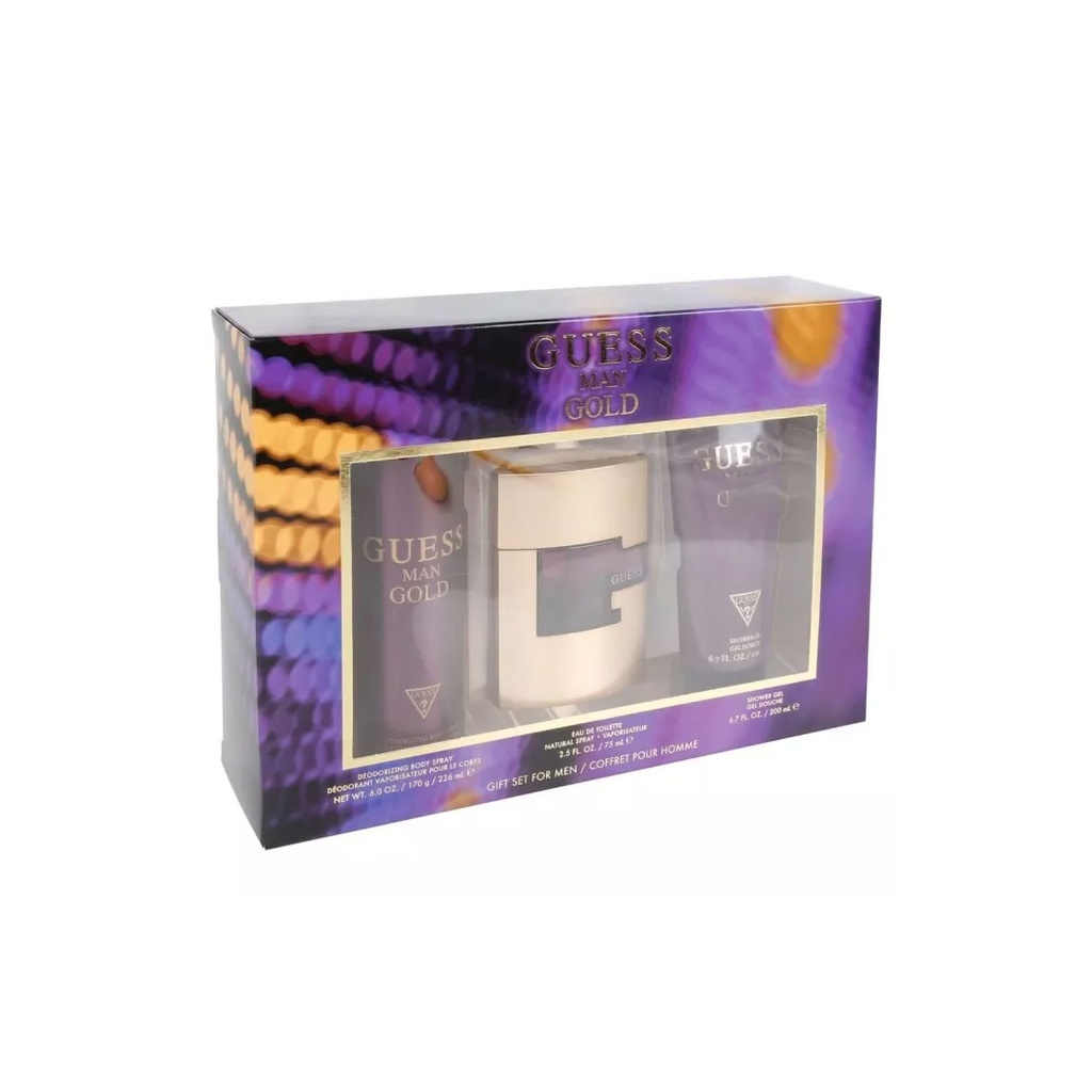 جيس مان جولد - Guess Man Gold EDT-M (75ml+226ml+200ml)