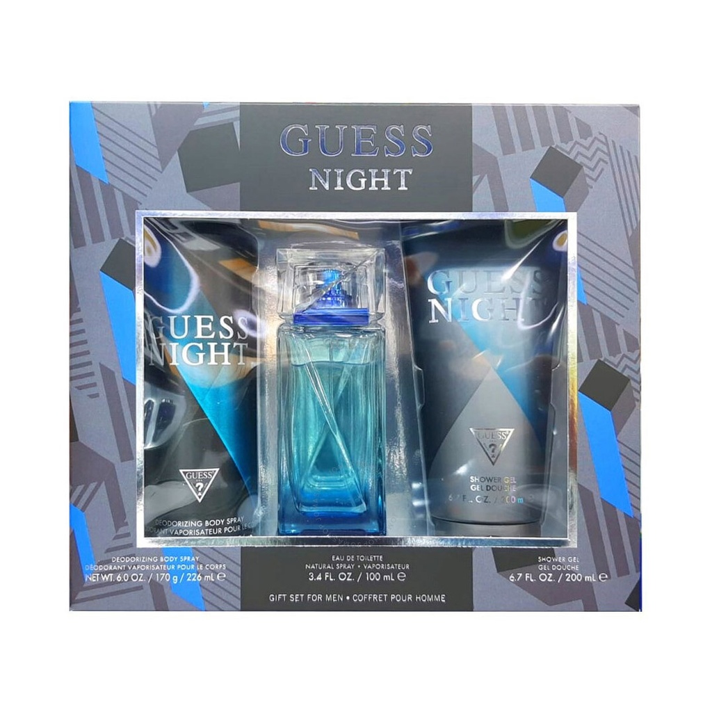 جيس نايت طقم - Guess Night Set EDT-M (100ml+200ml+226ml)