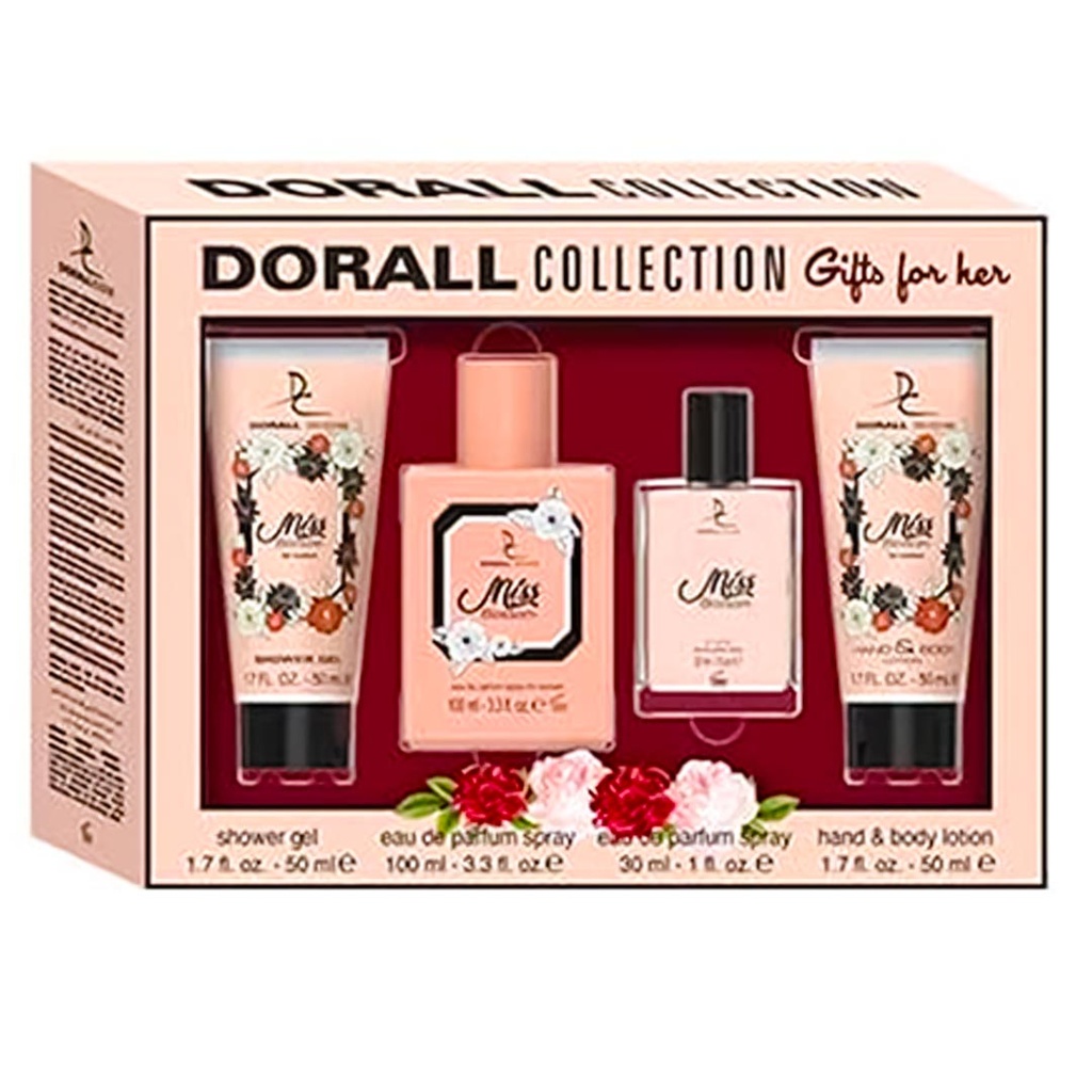 دورال ميس بلوسم طقم - Dorall Miss Blossom Set EDT-W (100ml+10ml+50ml+50ml)