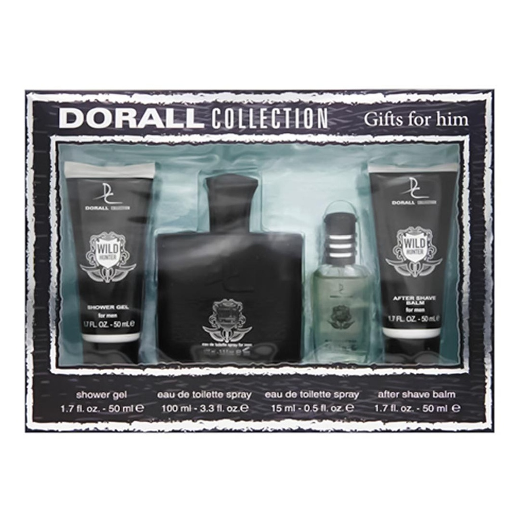دورال ويلد هانتر طقم - Dorall Wild Hunter Set EDT-M (100ml+15ml+50ml+50ml)