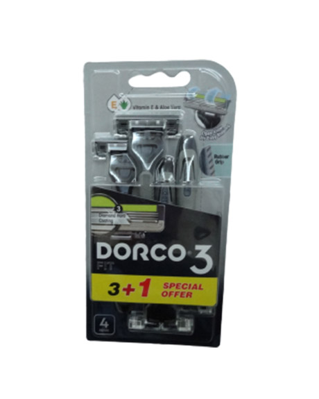 دوركو فيت بيس 3 - Dorco Fit Pace 3 (3+1PC).