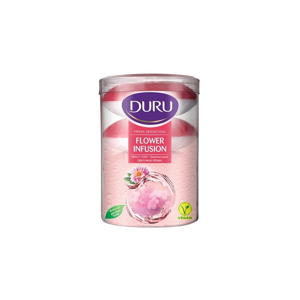 دورو صابون مزيج الزهور - Duru Soap Floral Infusion 4Pcs (90g)