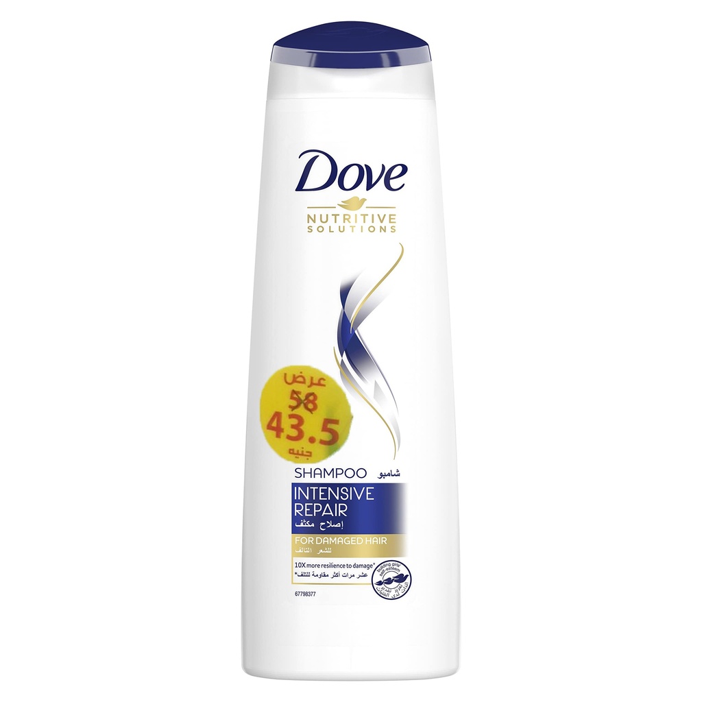 دوف شامبو - Dove Shampoo (400ml, Intensive Repair, Offer 43.5L.E)