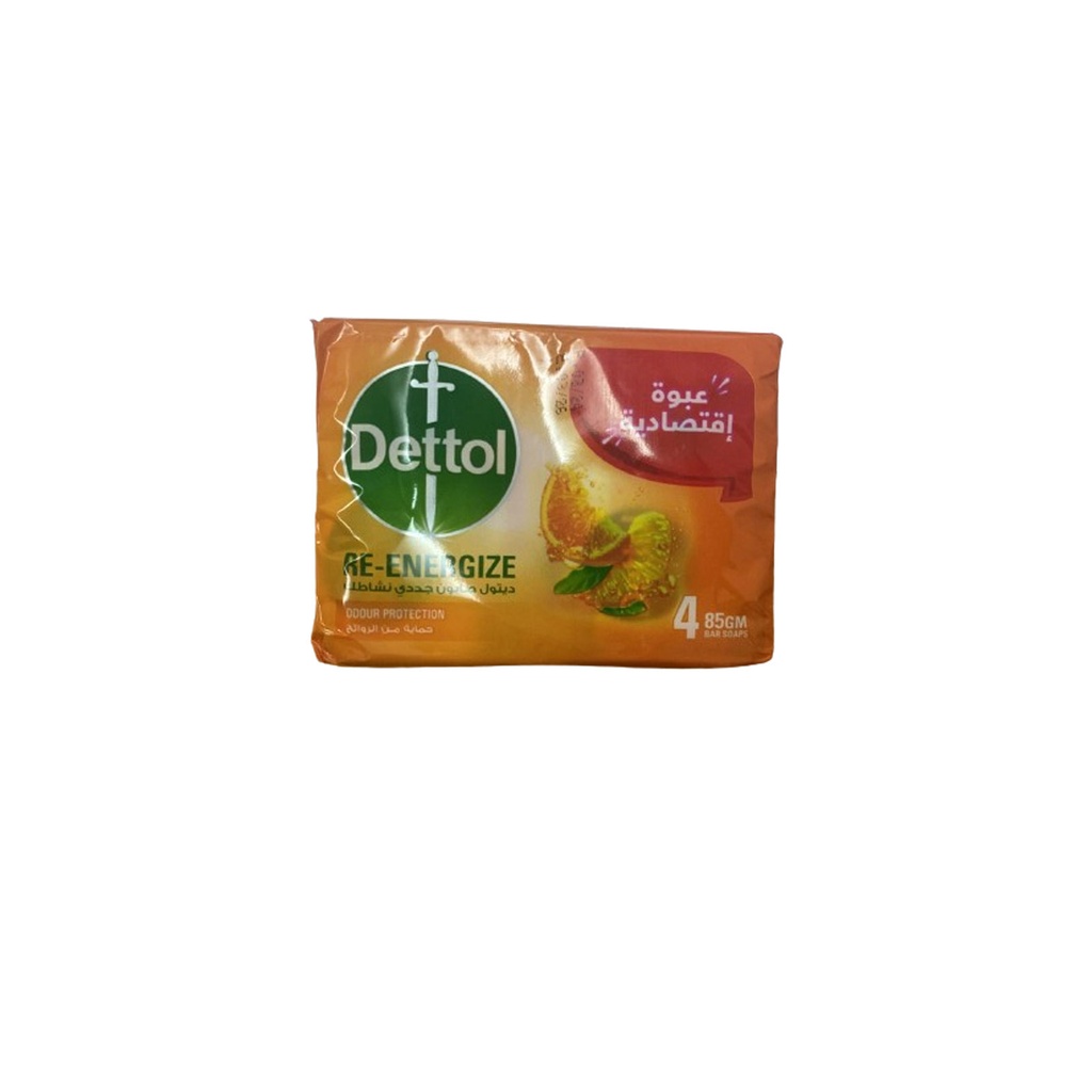 ديتول صابون جددى نشاطك - Dettol Soap Re Energize 4Pcs (85g, Value Pack)