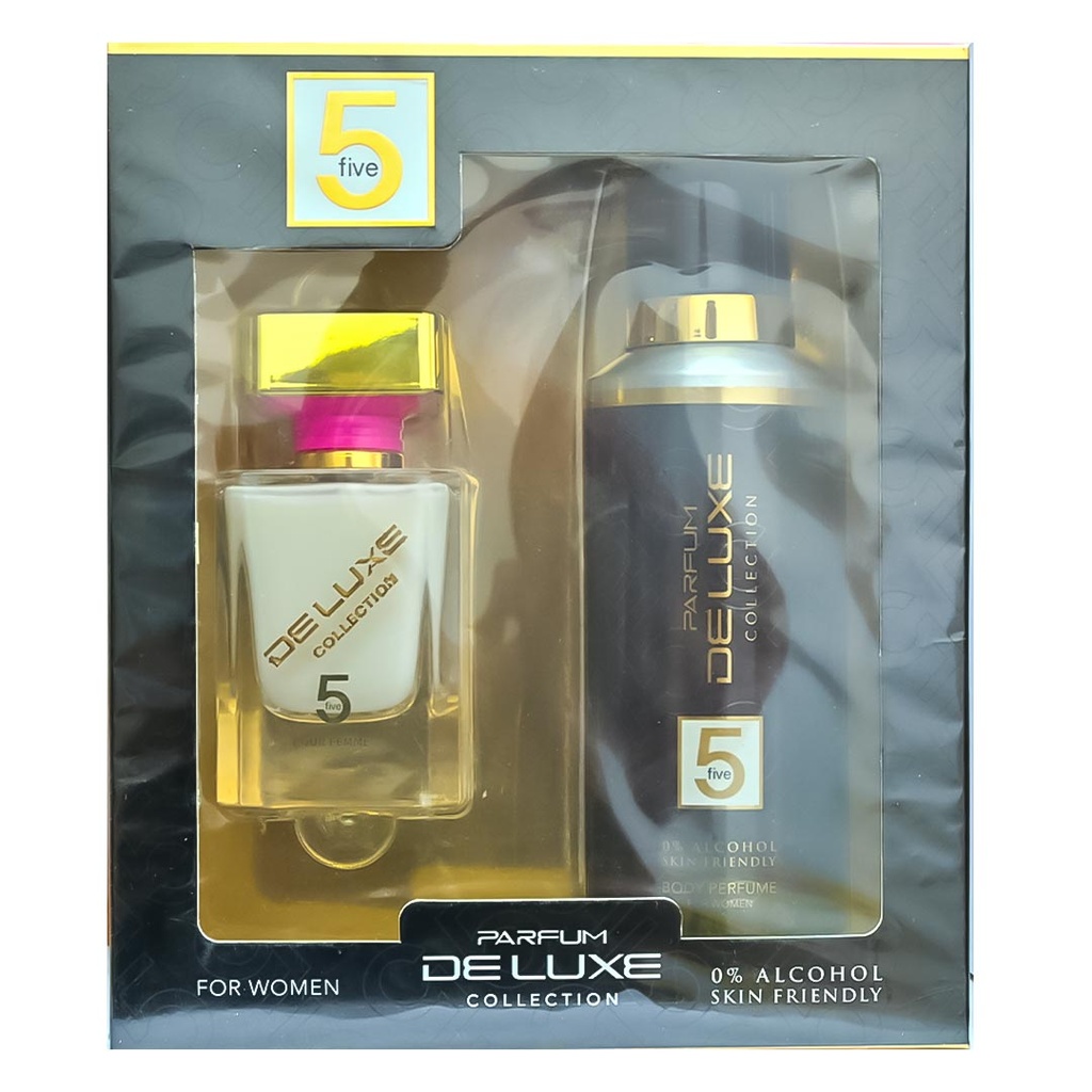 ديلوكس فايف طقم زيرو% كحول - Deluxe Five Set 0% AlCohol EDP-M (50ml+150ml)