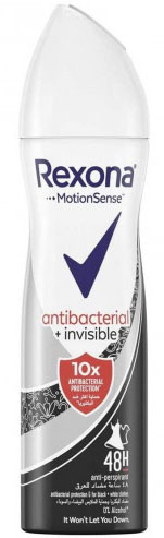 ريكسونا مزيل - Rexona Deodorant (Spray, Woman, 150ml, Antibacteri Invisible, without)