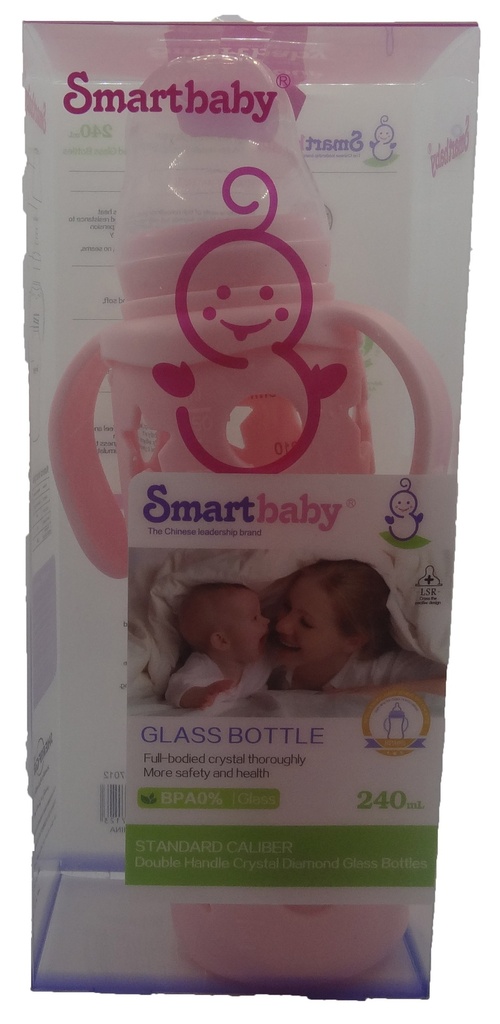 سمارت بيبى ببرونة - Smart Baby Fedeer (Glass, 240ml, Hand, No:ZLBB-7012)