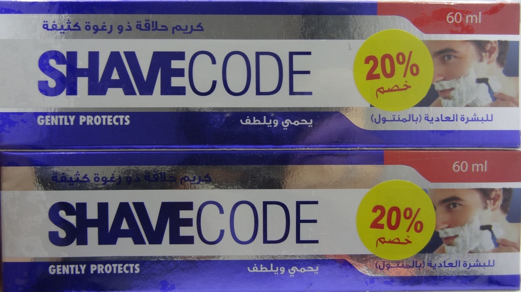 شيف كود حلاقة  - Shavecode Shaving (Cream, 60ml, Normal, discount 20%)