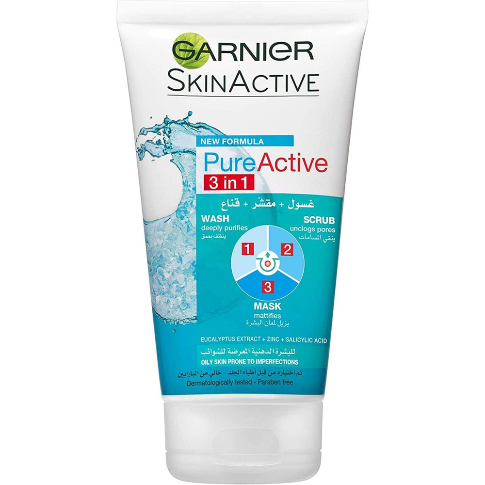 غارنية سكين اكتيف - Garnier Skin Active (Pure Activ, 150ml, 1×3, without)