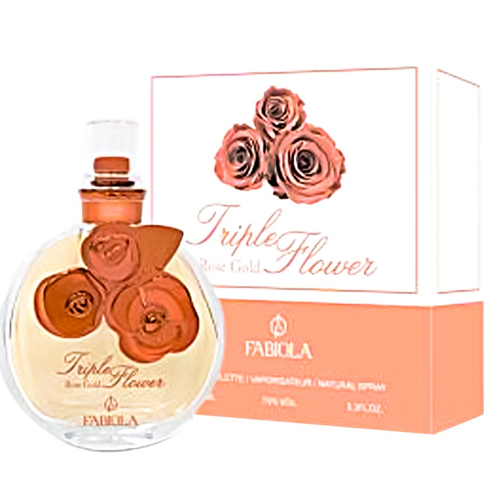 فابيولا تربيل فلاور روز جولد - Fabiola Triple Flower Rose Gold EDT-W (100ml)