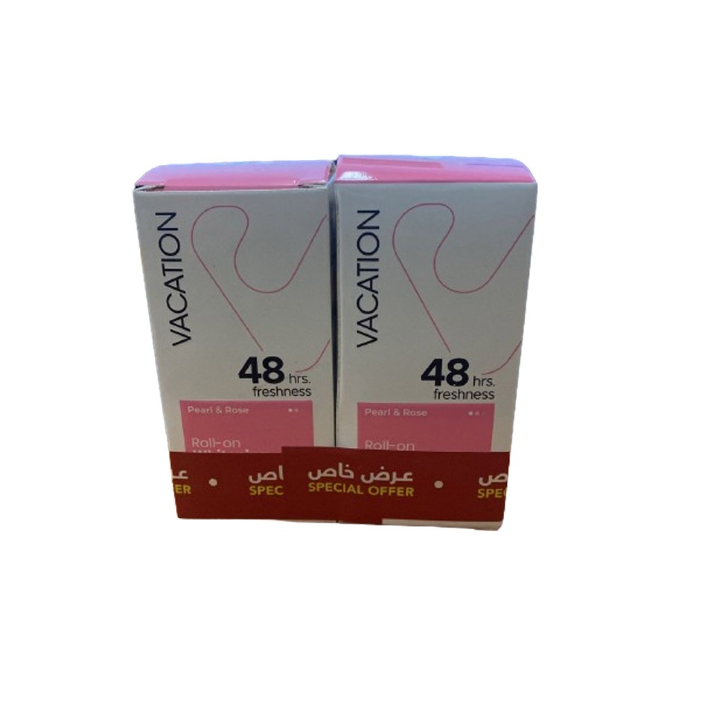 فاكيشن رول اون بيرل&روز 2قطعة عرض خاص - Vacation Roll On Pearl&Rose 2Pcs Special Offer (50ml)