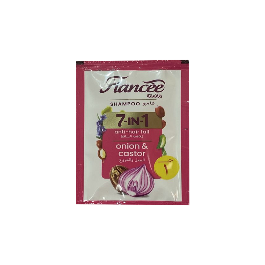 فيانسيه شامبو 7×1 بصل&خروع - Fiancee Shampoo 7×1 Onion&Castor 7ml (5ml)