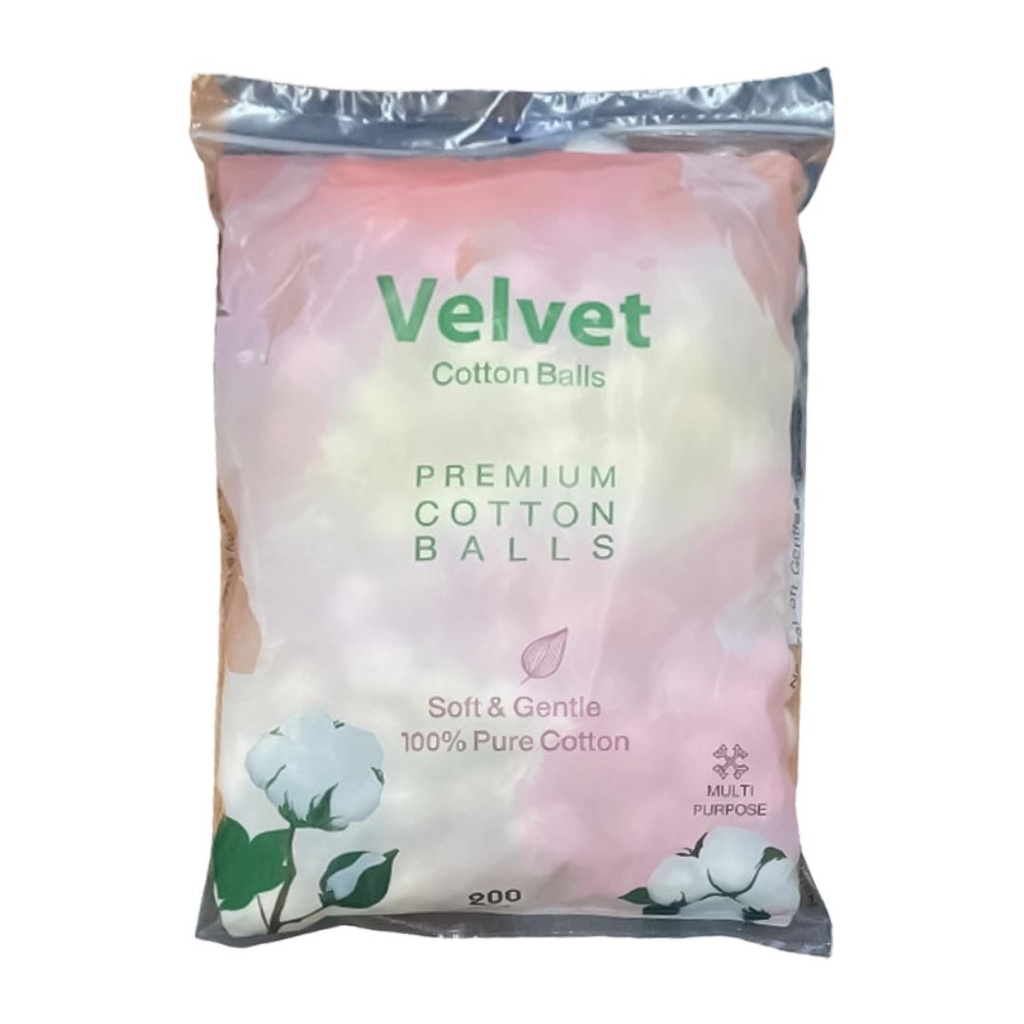 فيلفت قطن ازالة كور - Velvet Cotton Removal Balls 200PC (200PC)