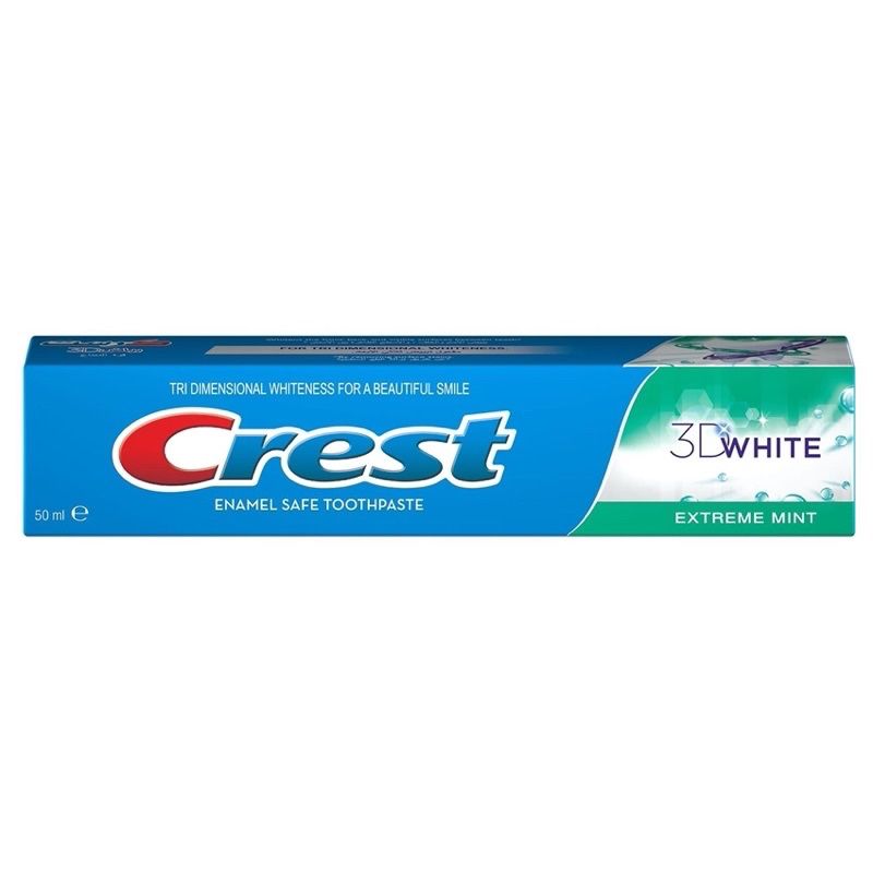 كرست معجون اسنان 3D بياض - Crest Tooth Paste 3D White (50ml, Extreme Mint, without)