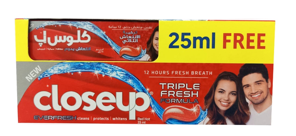 كلوس اب - Closeup (Ever Fressh, 100ml, Red Hot, +25ml)