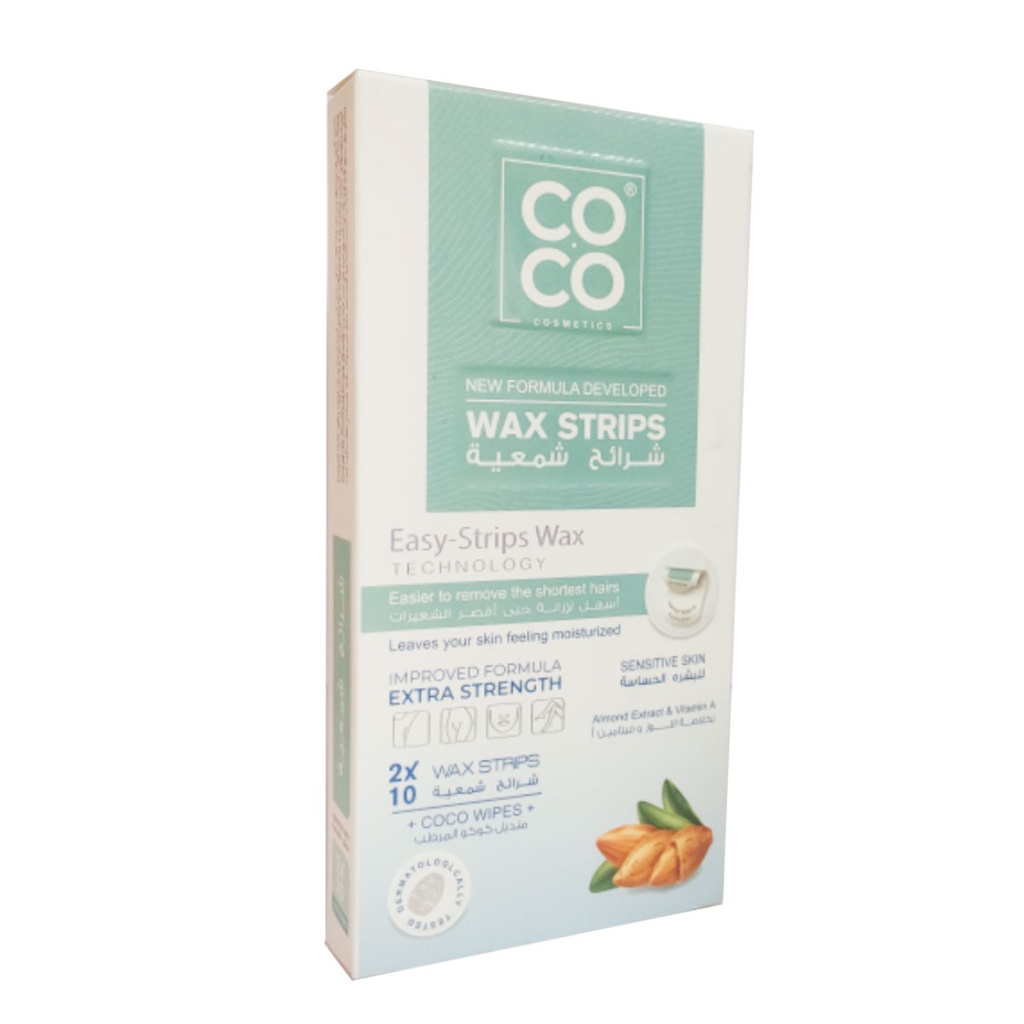 كوكو شرائح شمع باللوز - Coco Wax Strips Almond (10PC)