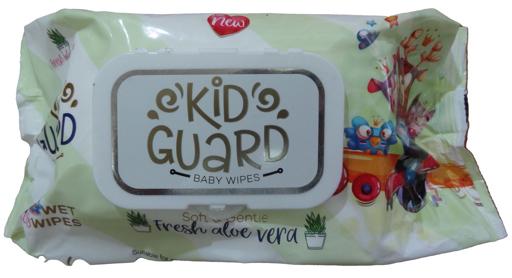 كيد جارد مناديل - Kid Guard Wipes (AleoVera, without, 120PC)