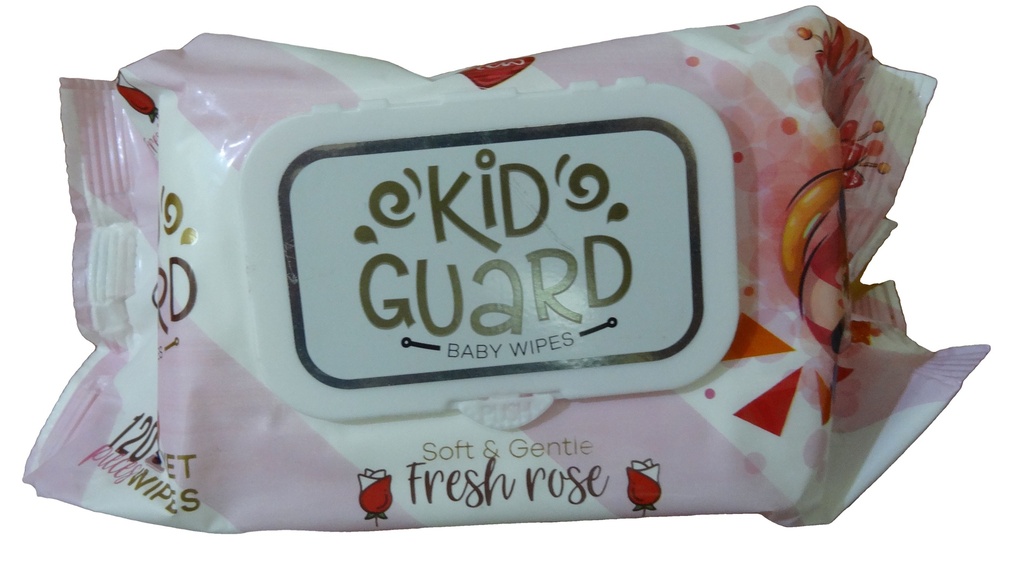 كيد جارد مناديل - Kid Guard Wipes (Rose, without, 120PC)