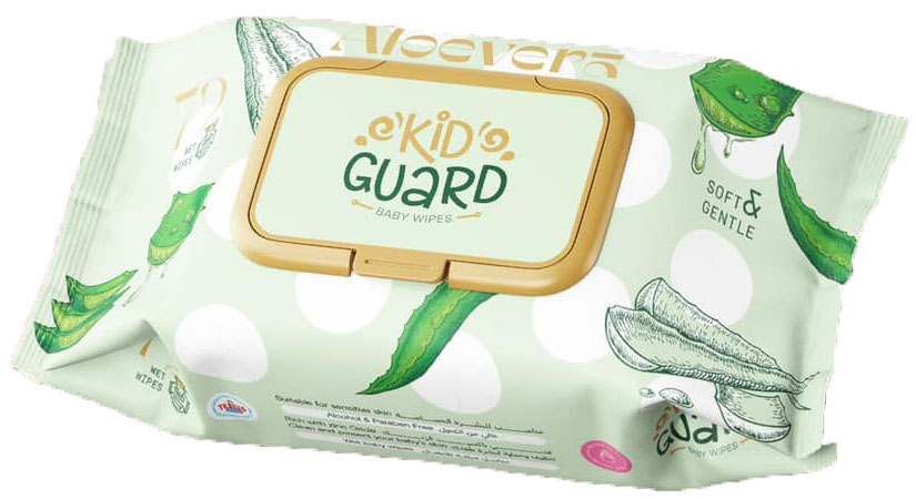 كيد جارد مناديل - Kid Guard Wipes 72Pc (AleoVera, 72PC)
