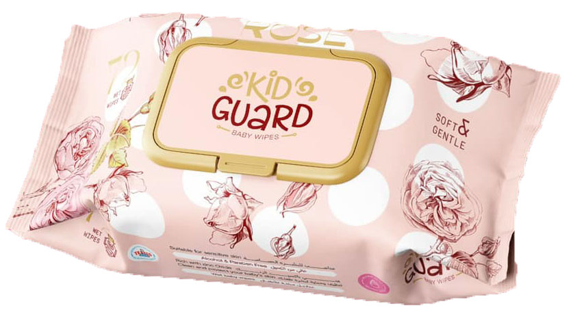 كيد جارد مناديل - Kid Guard Wipes 72Pc (Rose, 72PC)