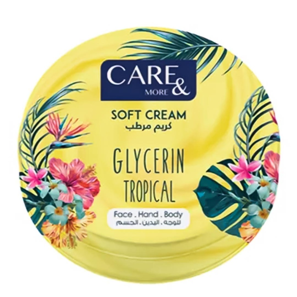 كير اند مور كريم جليسرين تروبيكال - Care & More Glycerin Cream Tropical (75ml)