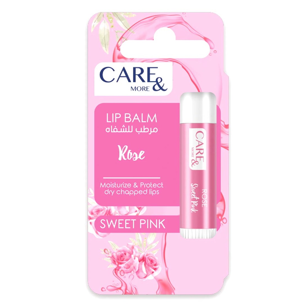 كير اند مور مرطب شفاه - Care & More Lip Care (4g, Rose)