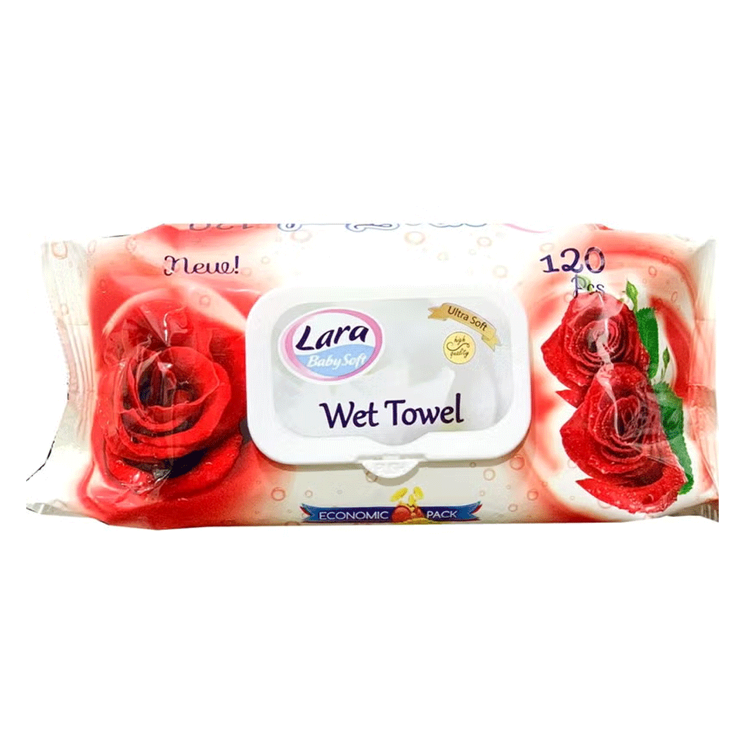 لارا بيبى مناديل - Lara Baby Wipes (Wild Rose, without, 120PC)