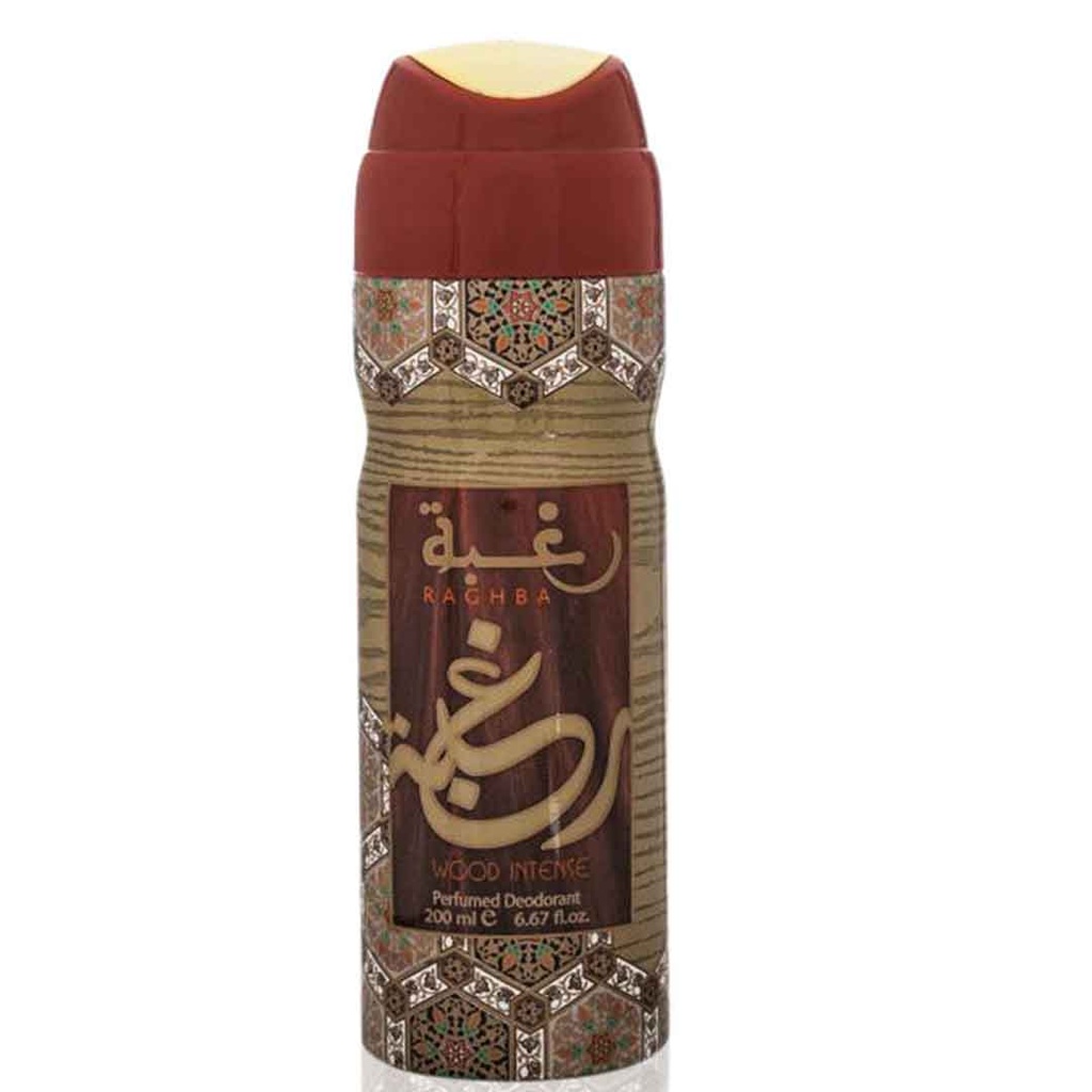 لطافة سبراى - Lattafa Spray (Unisex, 200ml, Raghba Wood Intense)