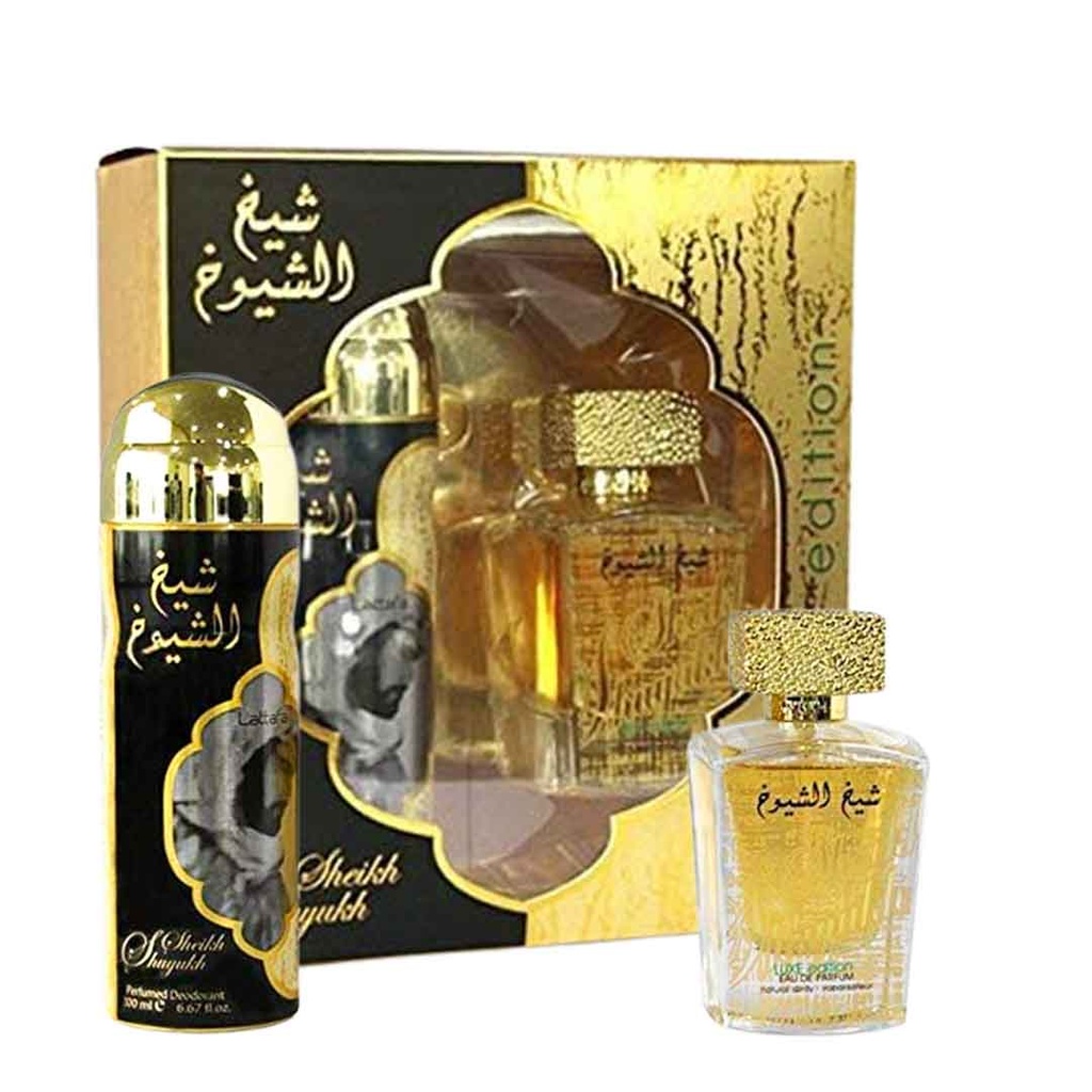 لطافة شيخ الشيوخ لوكس ايدشن طقم - Lattafa Sheikh ElShuyukh Luxe Edition Set (100ml+200ml)