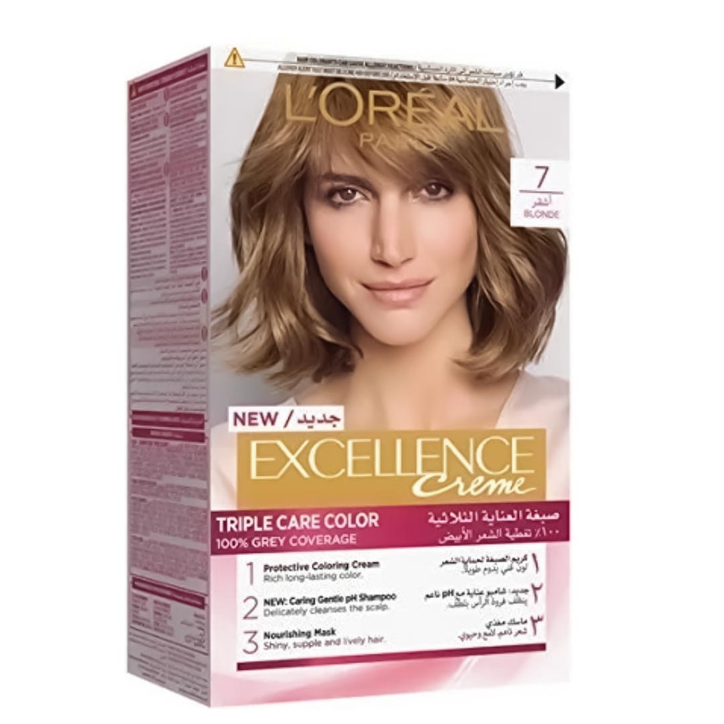 لوريال صبغة - Loreal Color (Excellence, 48ml, without, blonde 7)