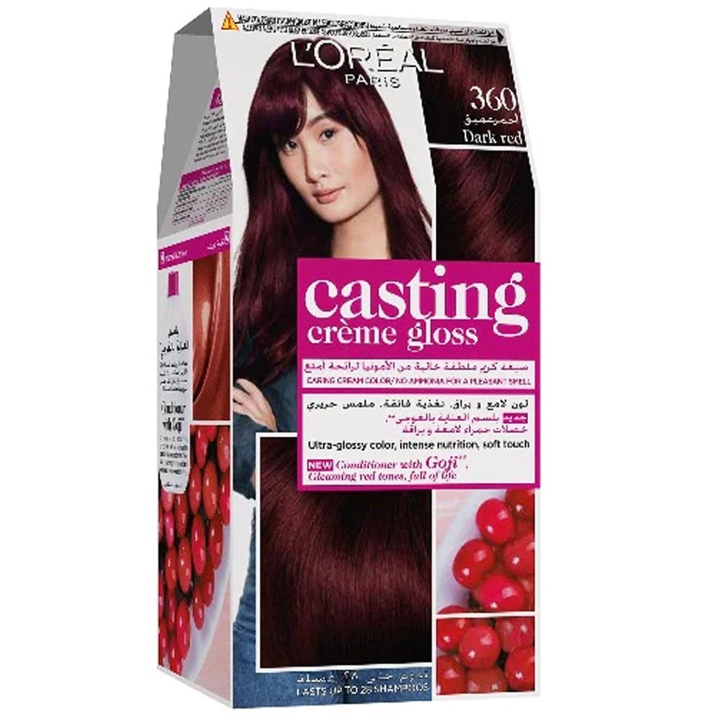 لوريال صبغة - Loreal Color (Casting, 48ml, without, Dark Red 360)