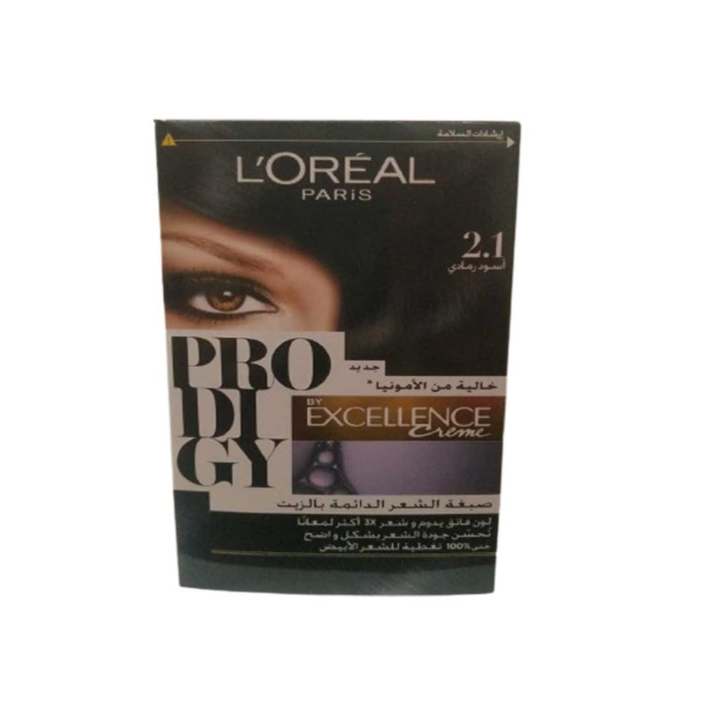 لوريال صبغة برودجى اكسيلنس - Loreal Prodigy Excellence Color (Prodigy, 60g, 2-1 Ash Black)