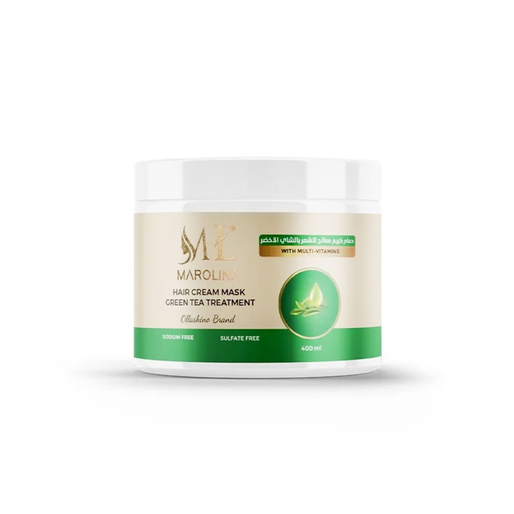 مارولينا حمام كريم شاى اخضر - Marolina Hair Cream Mask Green Tea (400ml)