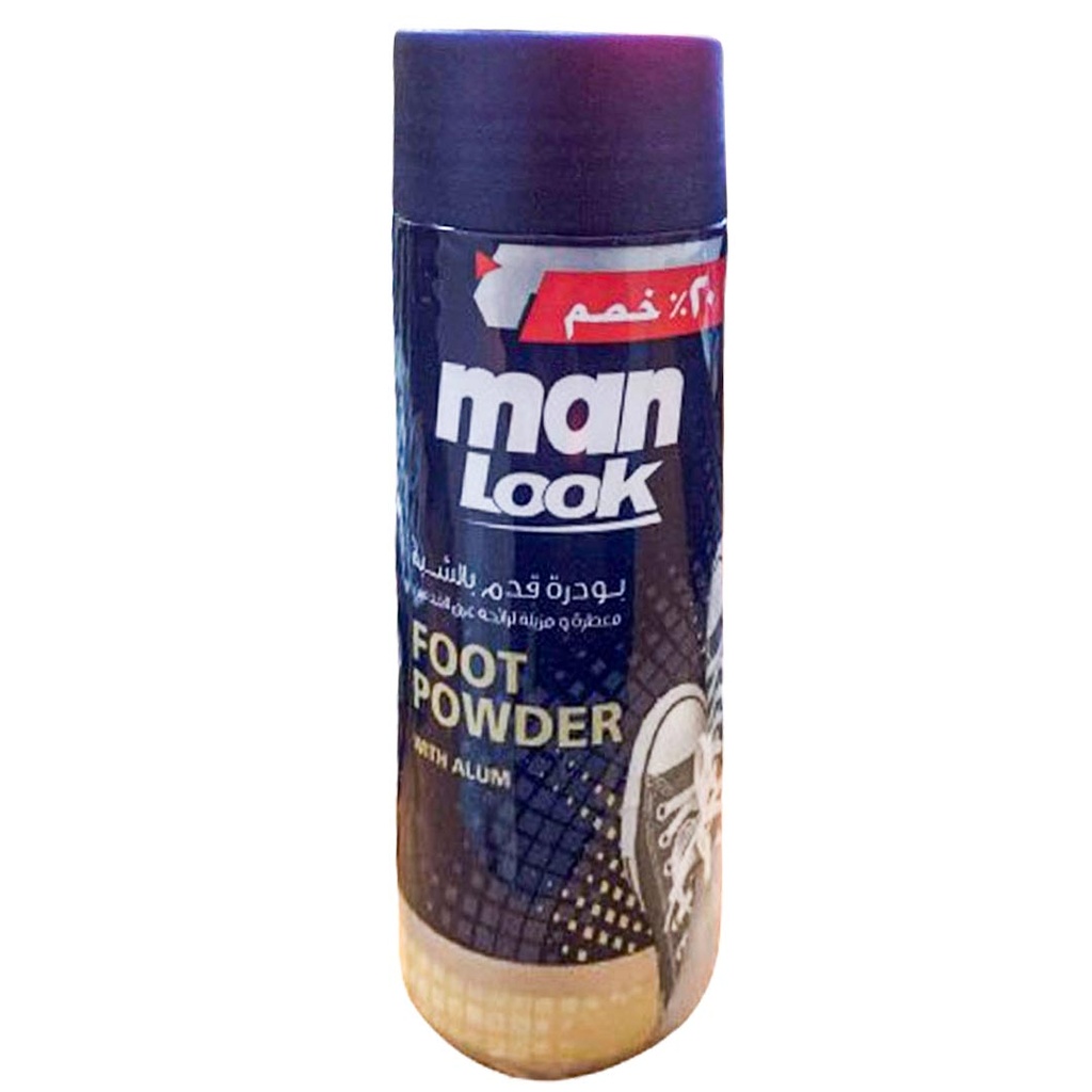 مان لوك بودرة قدم - Man Look Foot Powder (50 g, Alum)