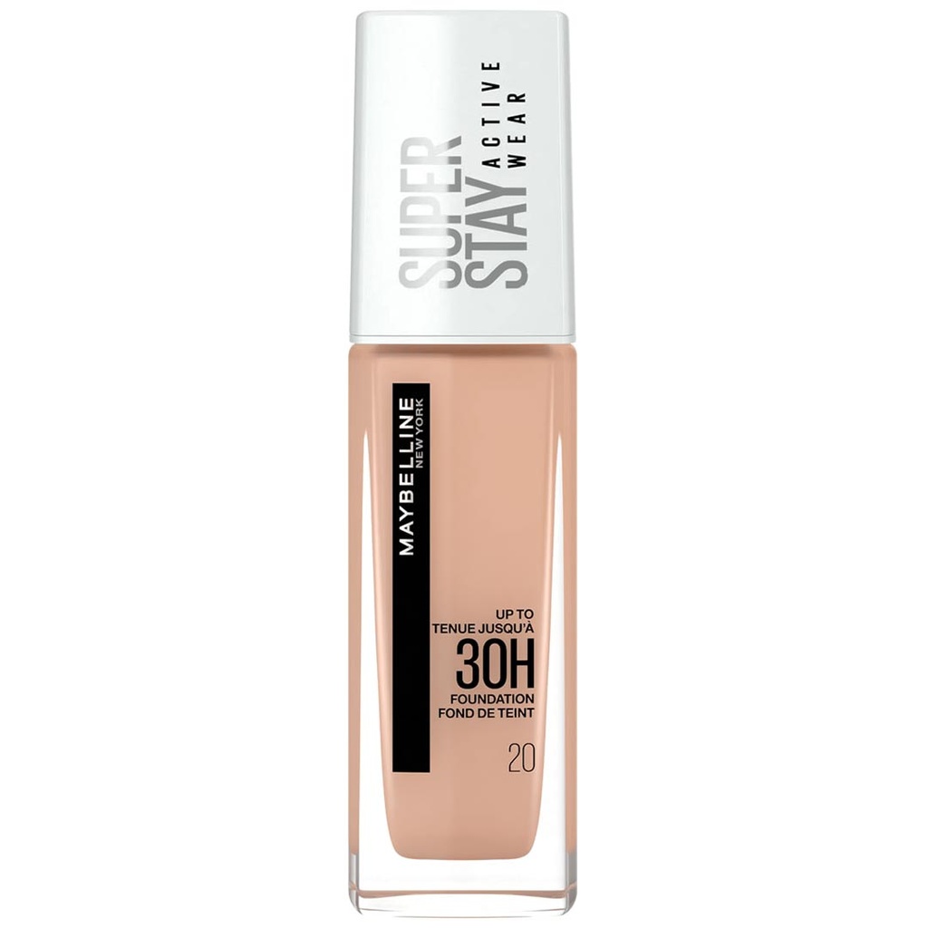 مايبلين سوبر ستاى اكتيف وير فونديشن - Maybelline Super Stay Active Wear Foundation (30ml, 20 Cameo Beige Eclat)