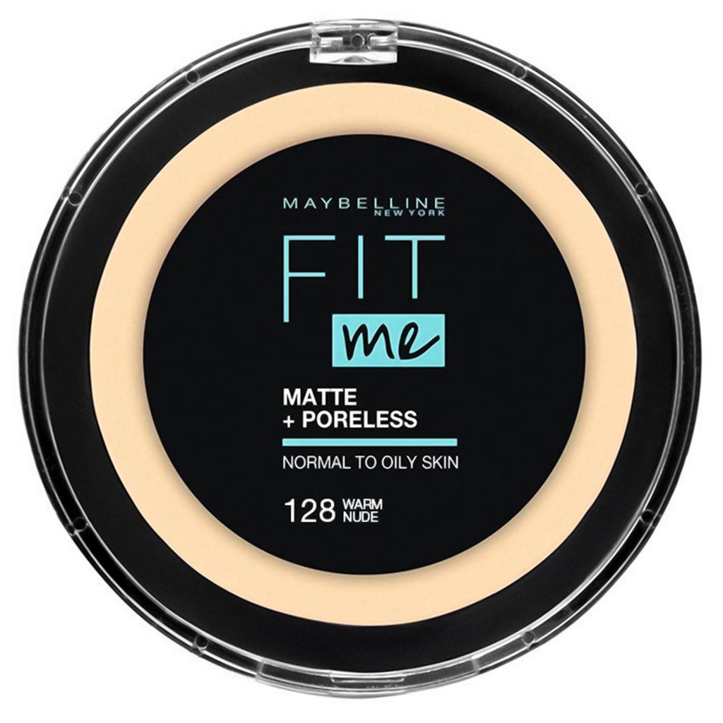 مايبلين فيت مى بودر - MAYBELLINE FIT me Powder (12g,  128 Warm Nude)