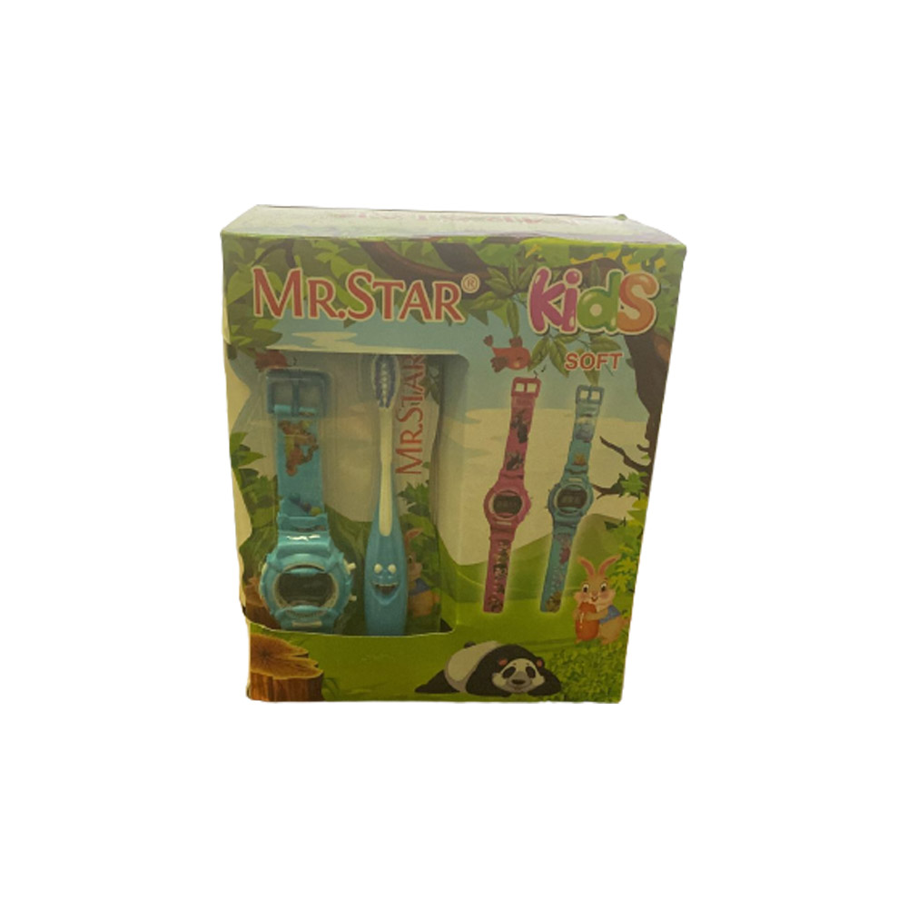 مستر ستار فرش اسنان اطفال - Mr.Star tooth brush Kids (No:048B, Soft)